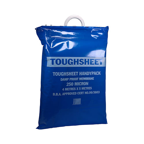 Toughsheet Damp Proof Membrane - Handy Pack - Blue 4m x 5m / 250 microns