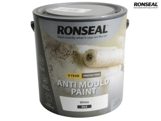 RSLAMPWS25L 6 Year Anti Mould Paint White Silk 2.5 litre