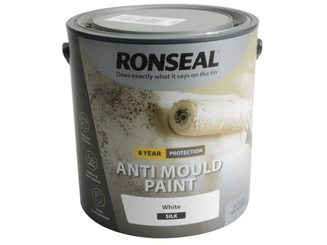 RSLAMPWS25L 6 Year Anti Mould Paint White Silk 2.5 litre