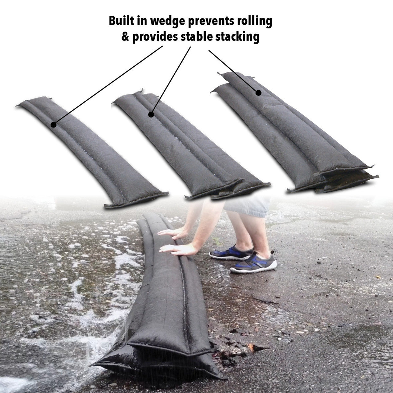 Quick Dam QD65-4 Water Activated Flood Barriers 1.5m/5ft (Pack of 4)