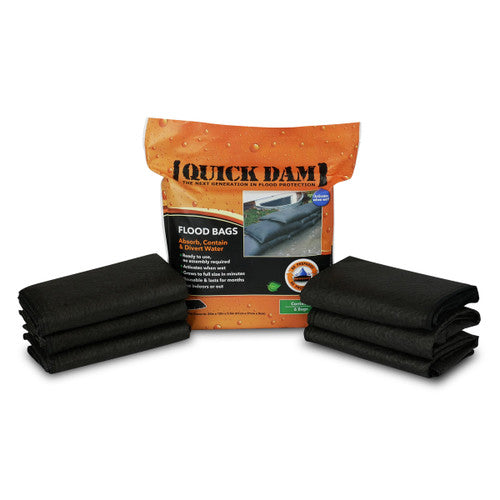 Quick Dam QD1224-6 Water Activated Flood Bags 30cm/1ft x 61cm/2ft (Pack of 6)